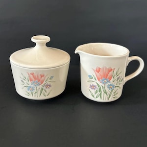 Vintage Corelle Corning French Garden Sugar & Creamer Set