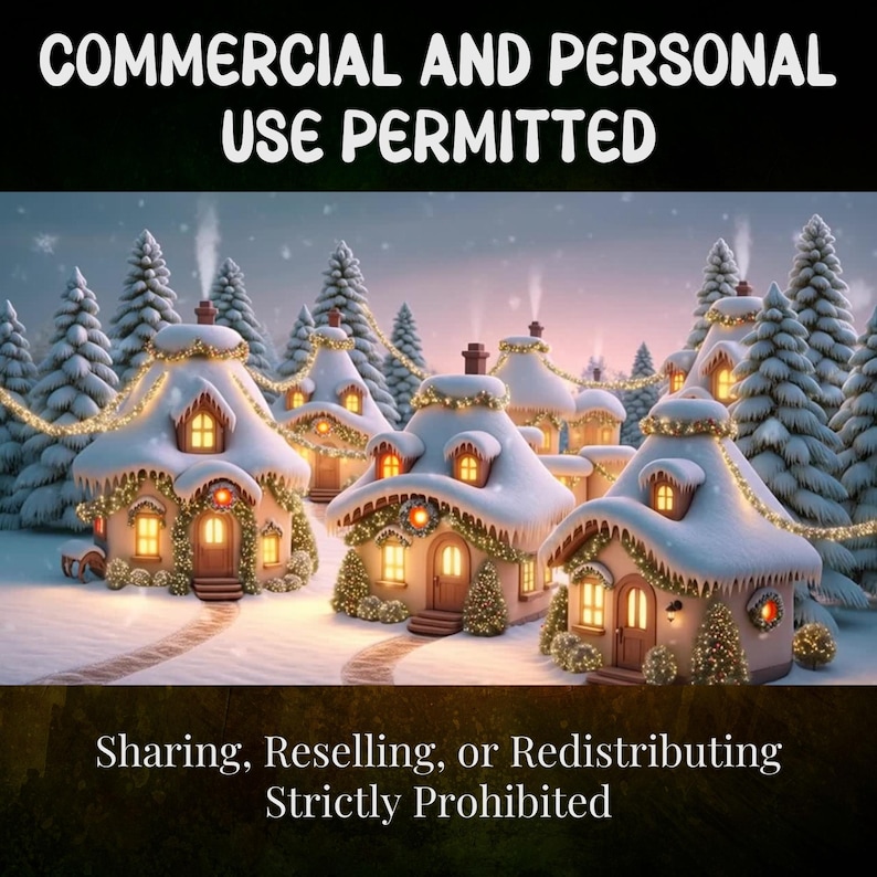 Reditributing Snow HD Animated Background, Whimsical Christmas Village V1, 10 Second MP4 ...