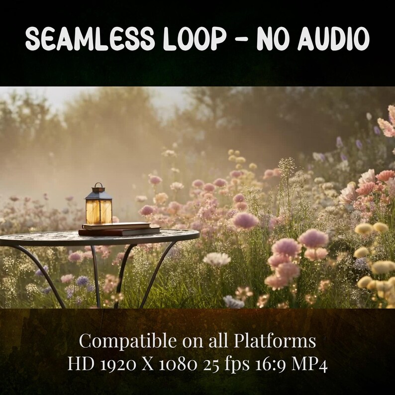 HD Animated Background Seamless Loop MP4 10 Seconds Calm Garden Vibes ...