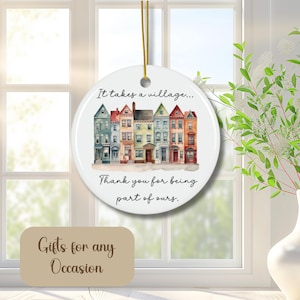 Il faut un village, cadeau de remerciement pour voisins, décoration de maison, cadeau pour ami, enseignant, grand-mère, nounou, éducatrice, cadeau de remerciement