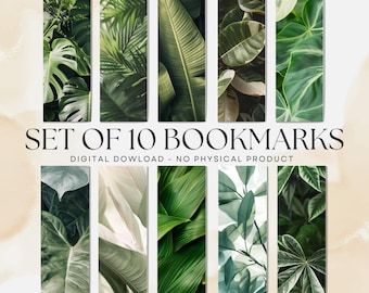 Bookish Plant Lover Bookmarks: DIY Gifts (PDF and PNG Digital Download)