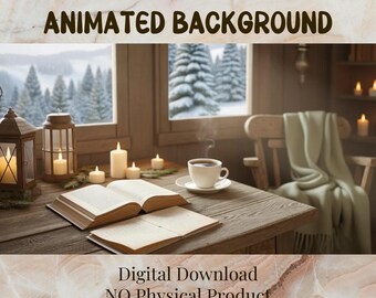 4K Animated Background, Cottage Devotional V3, Seamless 10 second MP4 Loop, PNG Wallpaper