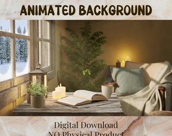4K Animated Background, Cottage Devotional V1, Seamless 10 second MP4 Loop, PNG Wallpaper