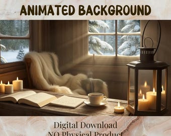 4K Animated Background, Cottage Devotional V2, Seamless 10 second MP4 Loop, PNG Wallpaper