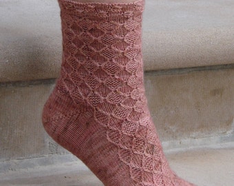 Coming Up Roses - sock knitting pattern PDF