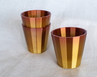 Gold Ombré 2” planter with drainage hole