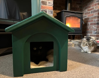 Kitty Kottage Cat House / Cat Den / Cat Bed / Outdoor Cat Shelter / Kennel / Optional Cat Flap