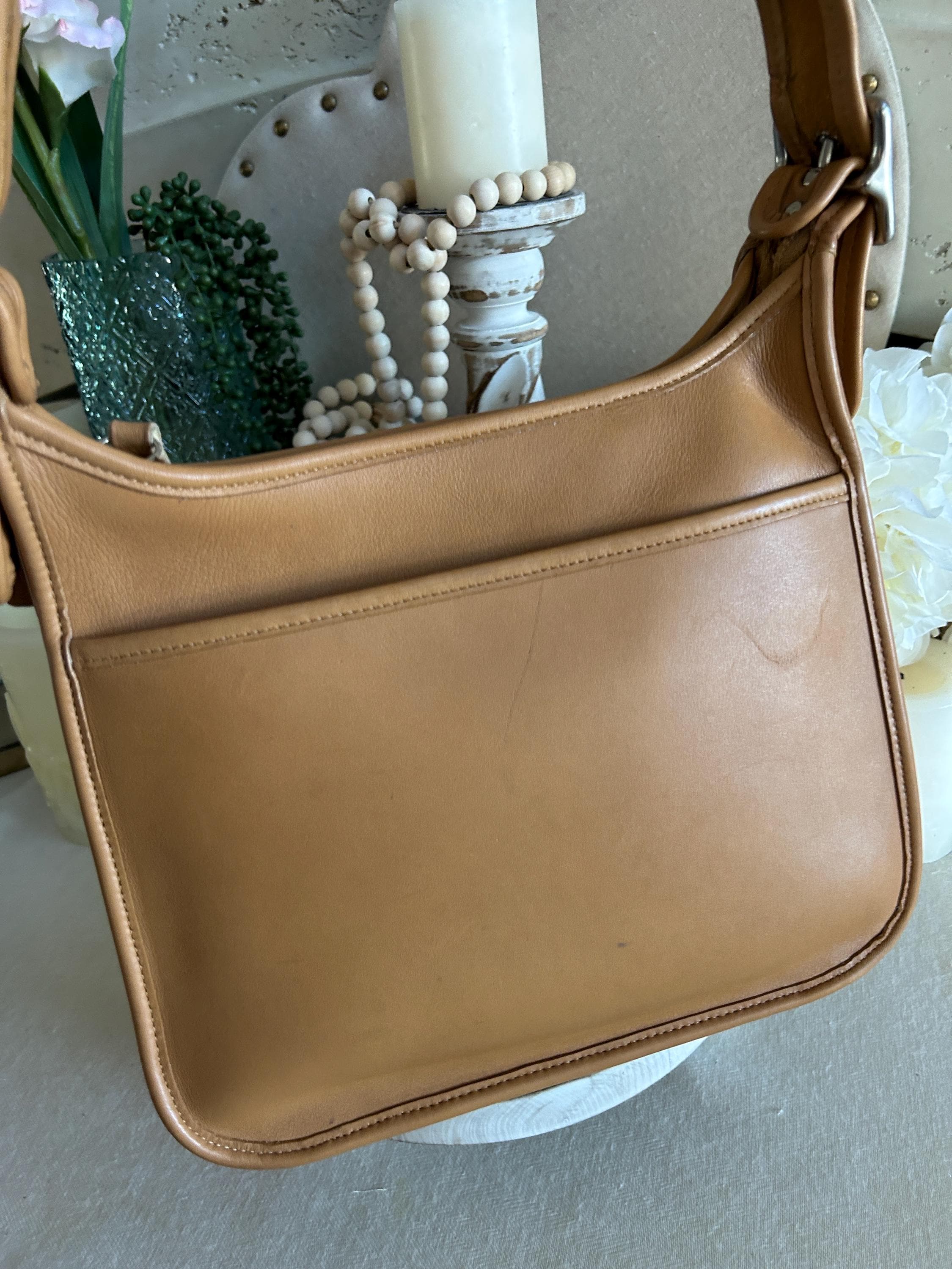 Vintage Coach Legacy Zip Bag 9966 Camel Nickel - Etsy