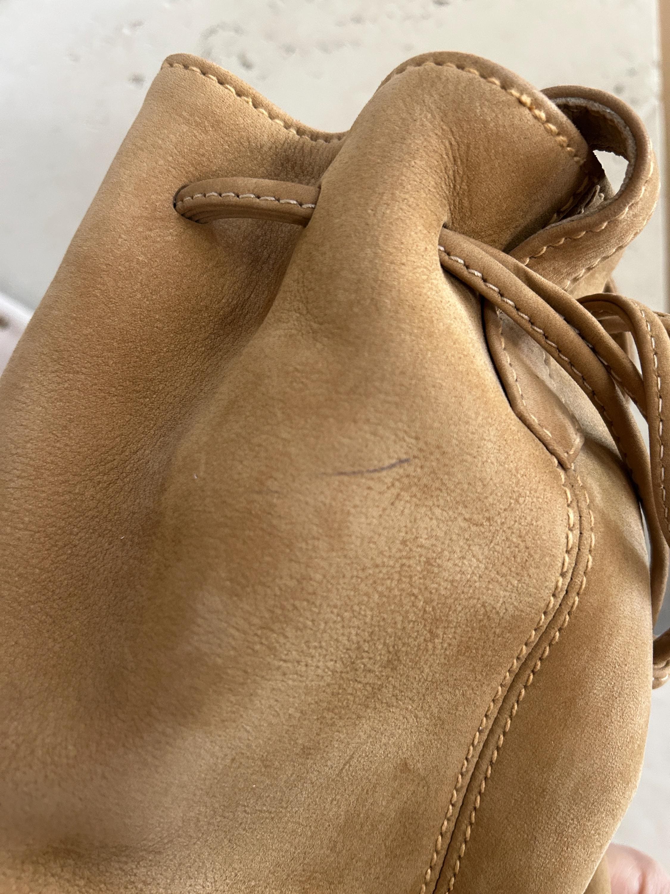 Vintage Coach Sonoma Drawstring Nubuc Bucket Bag 4931 Sand Golden