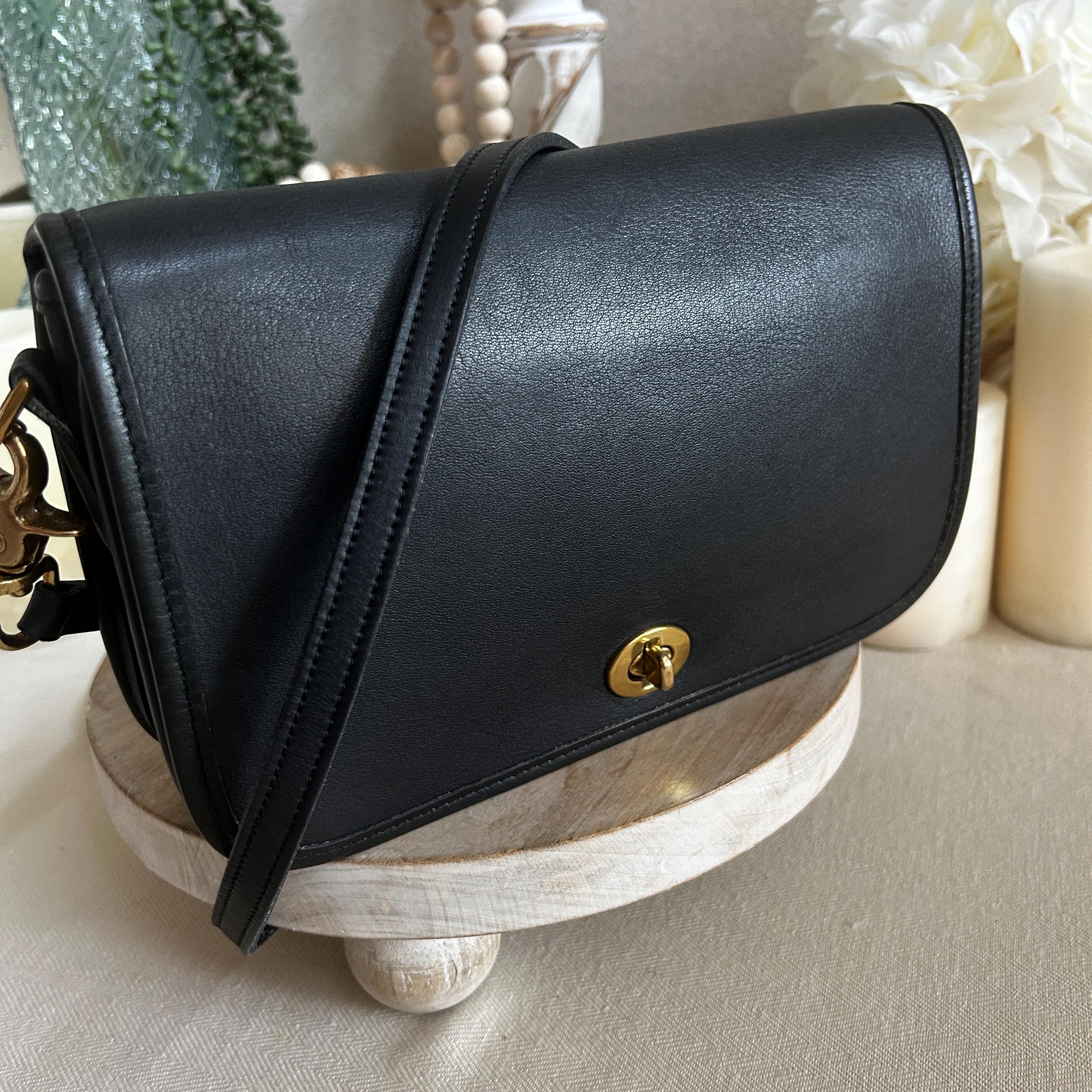 Vintage Coach Navy Blue Leather Pocket Purse 9755 - Etsy