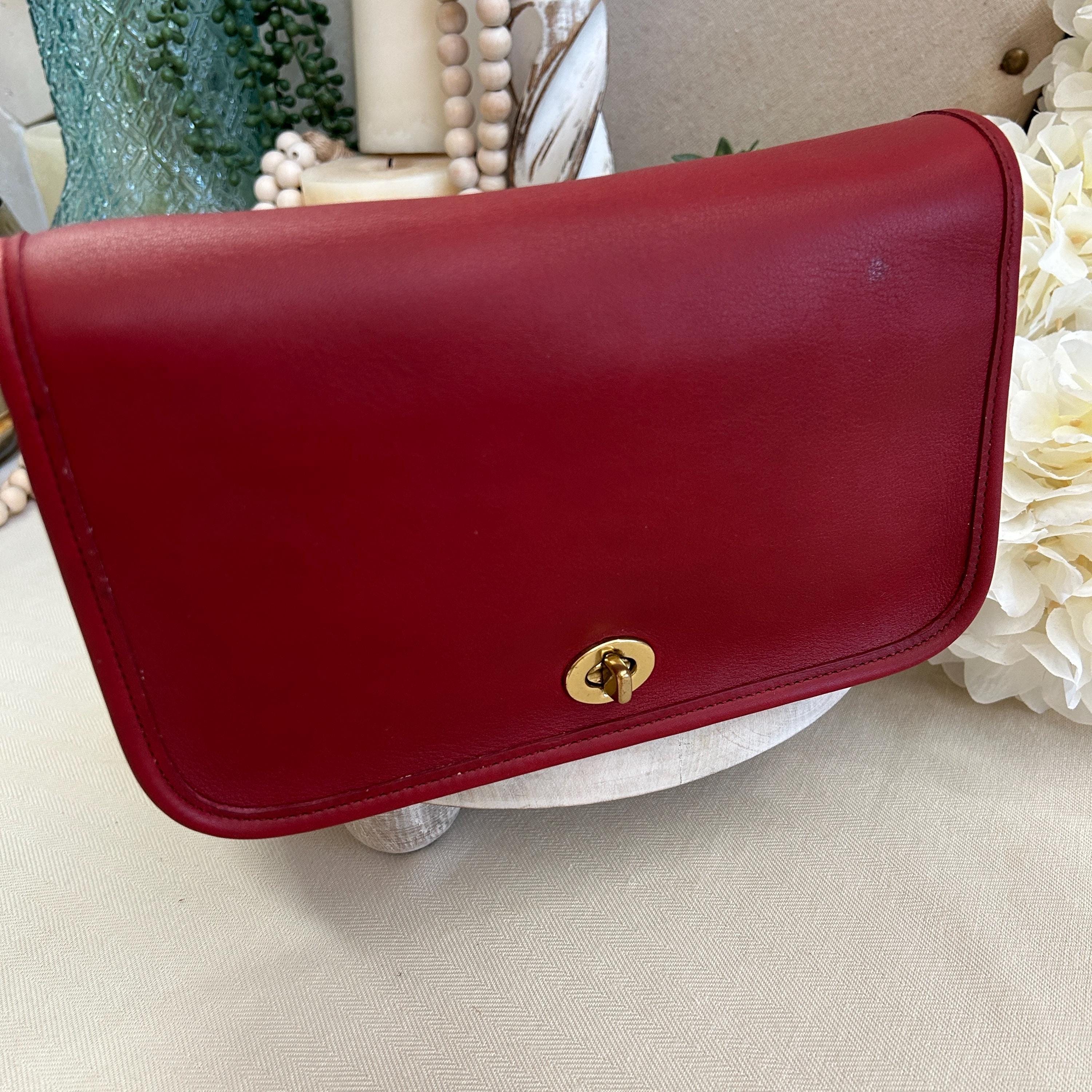 Coach Vintage Red Pocket Purse Crossbody 9755 - Etsy