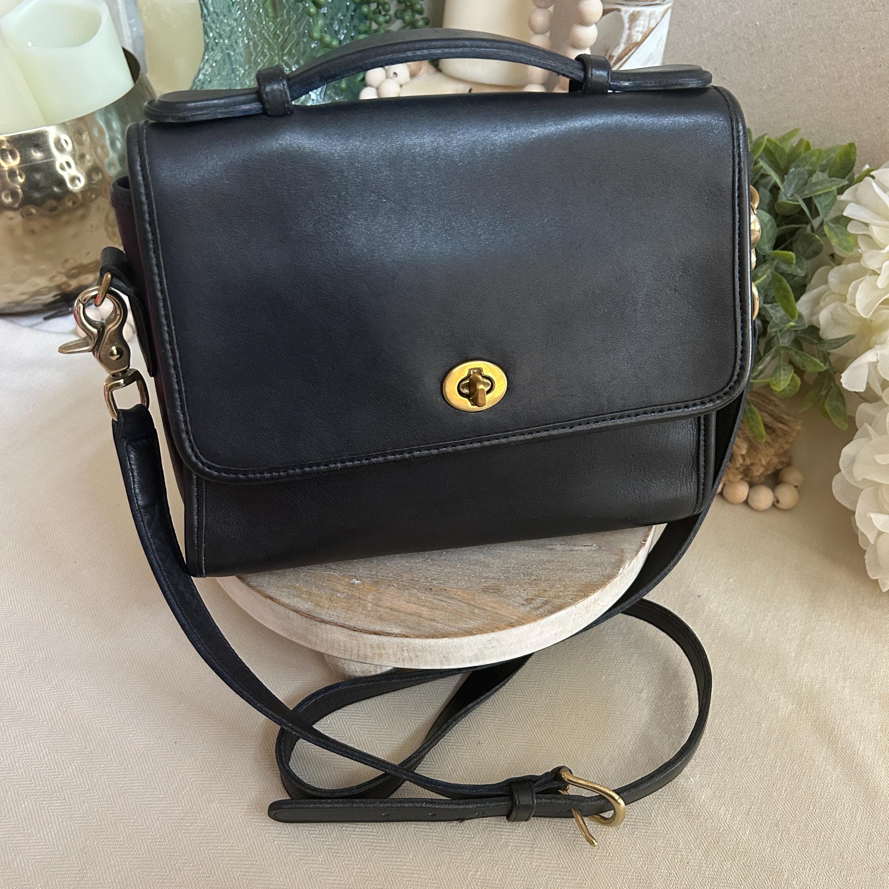 バッグ Vintage COACH Willis 9870 Black USA Vintage Coach 9870 - Etsy