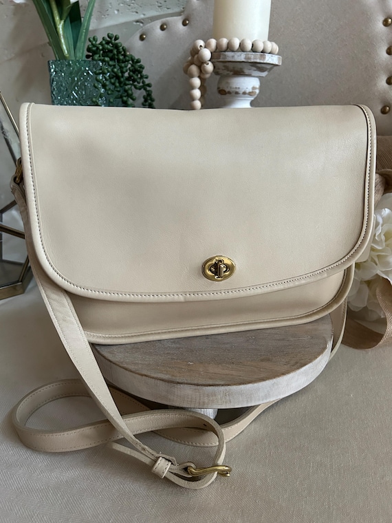Vintage Coach City Bag Bone White Crossbody Bag 9790 - Etsy