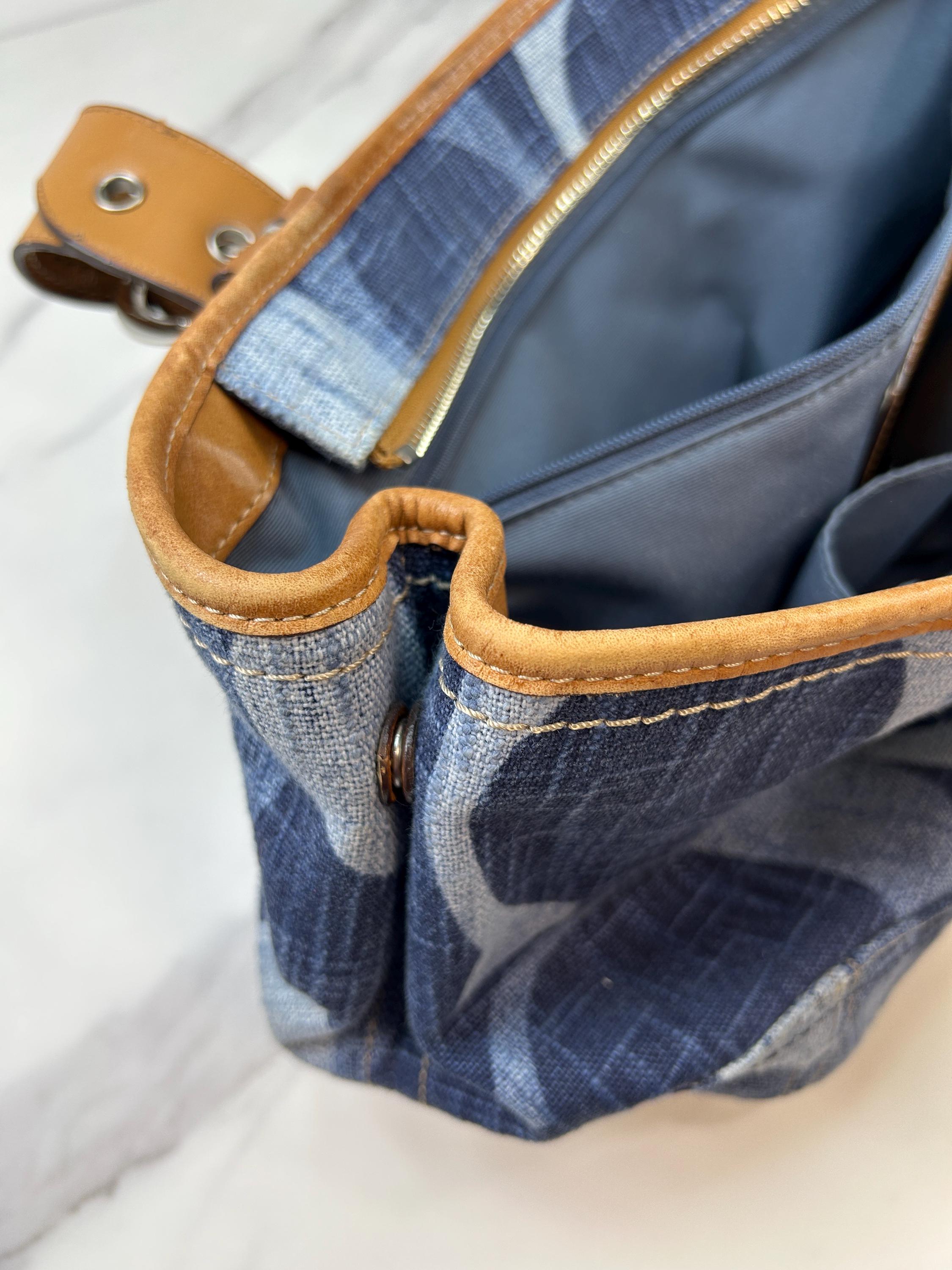 バッグ Coach Denim Signature Shoulder Bag y2k Y2k Coach Blue Denim Signature Soho Shoulder Buckle Bag