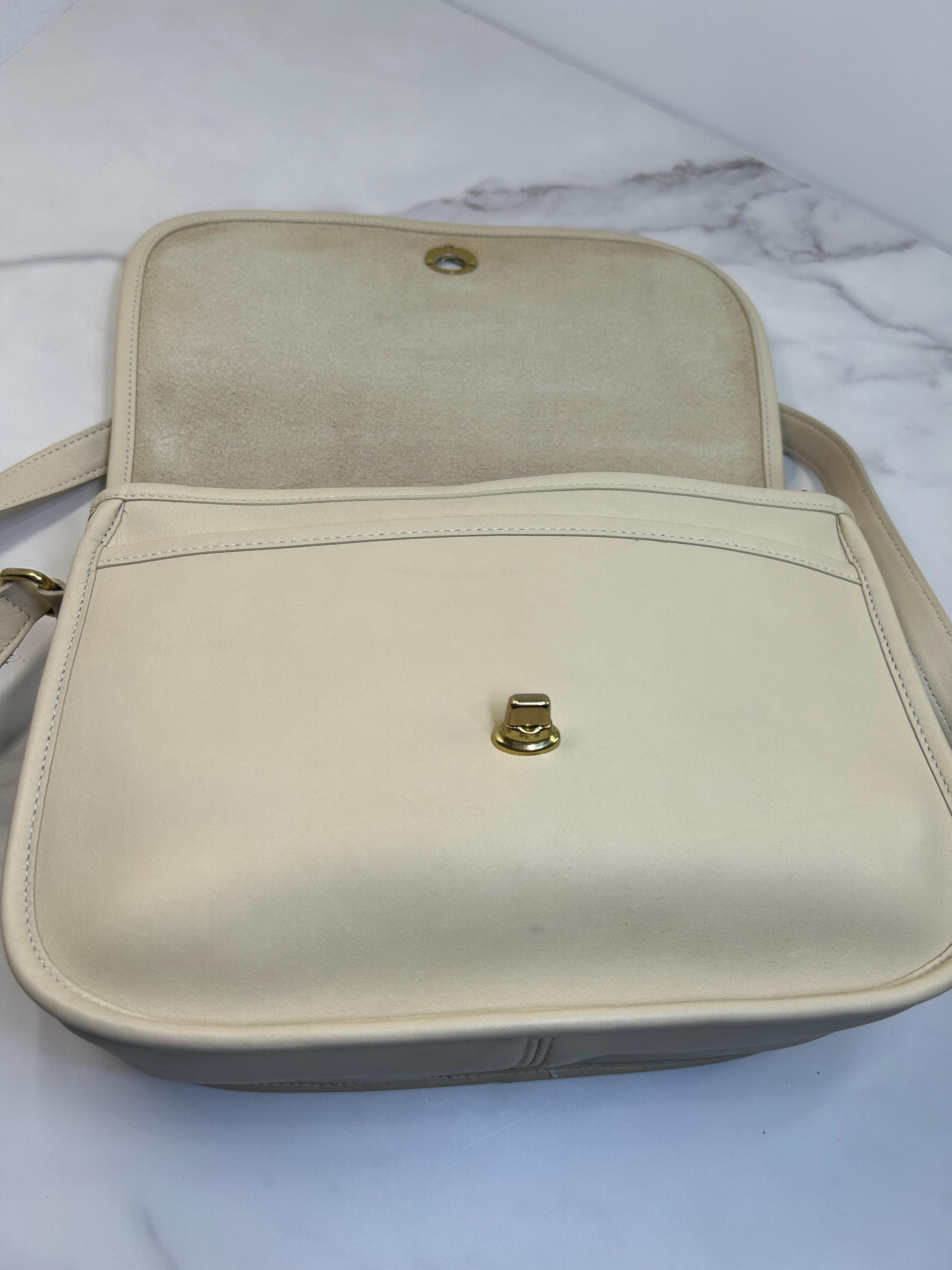 Vintage Coach City Bag Bone White Crossbody Bag 9790 - Etsy