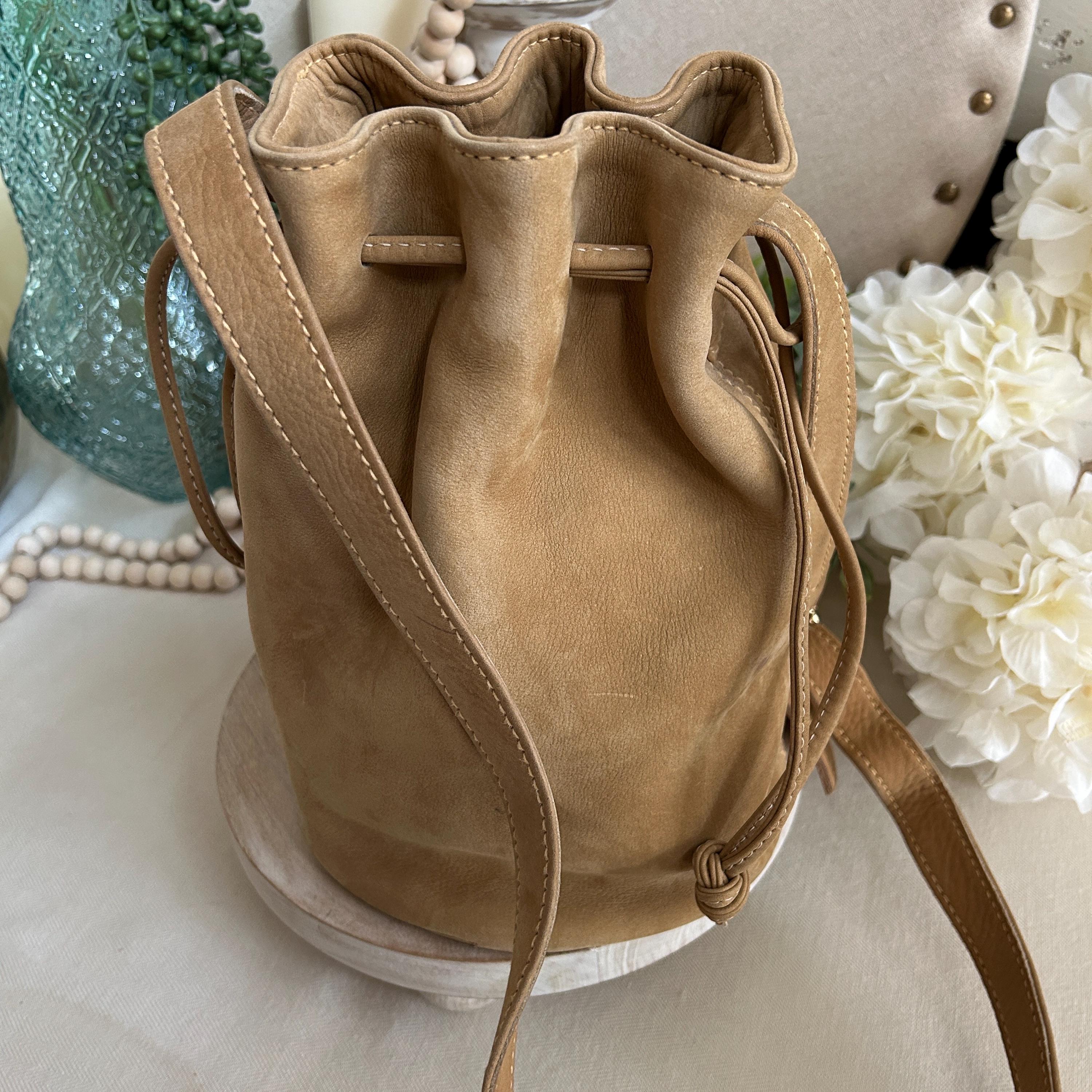 Vintage Coach Sonoma Drawstring Nubuc Bucket Bag 4931 Sand Golden