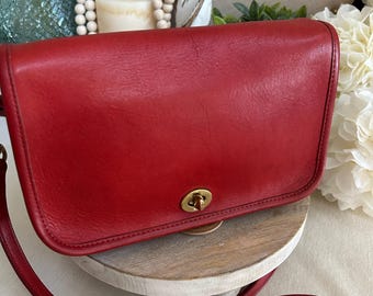 Vintage Coach Red Dinky Bag 9375 Crossbody Bag - Etsy