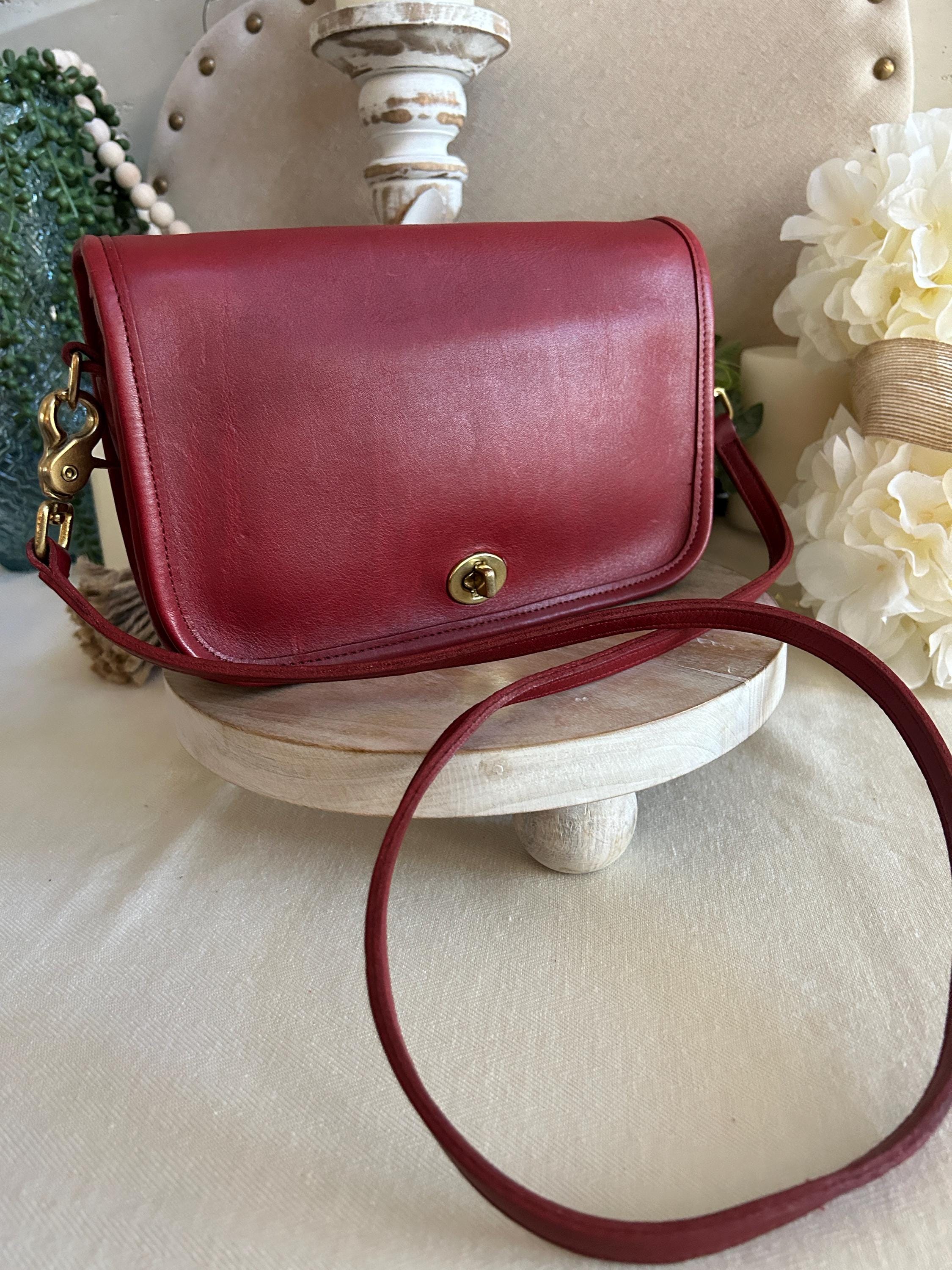 Coach Vintage Red Pocket Purse Crossbody 9755 - Etsy Canada