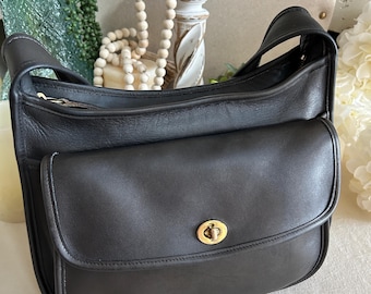 バッグ Vintage Coach Taft bag Black Leather USA Vintage Coach Taft Bag - Vintage Coach Shoulder Bag