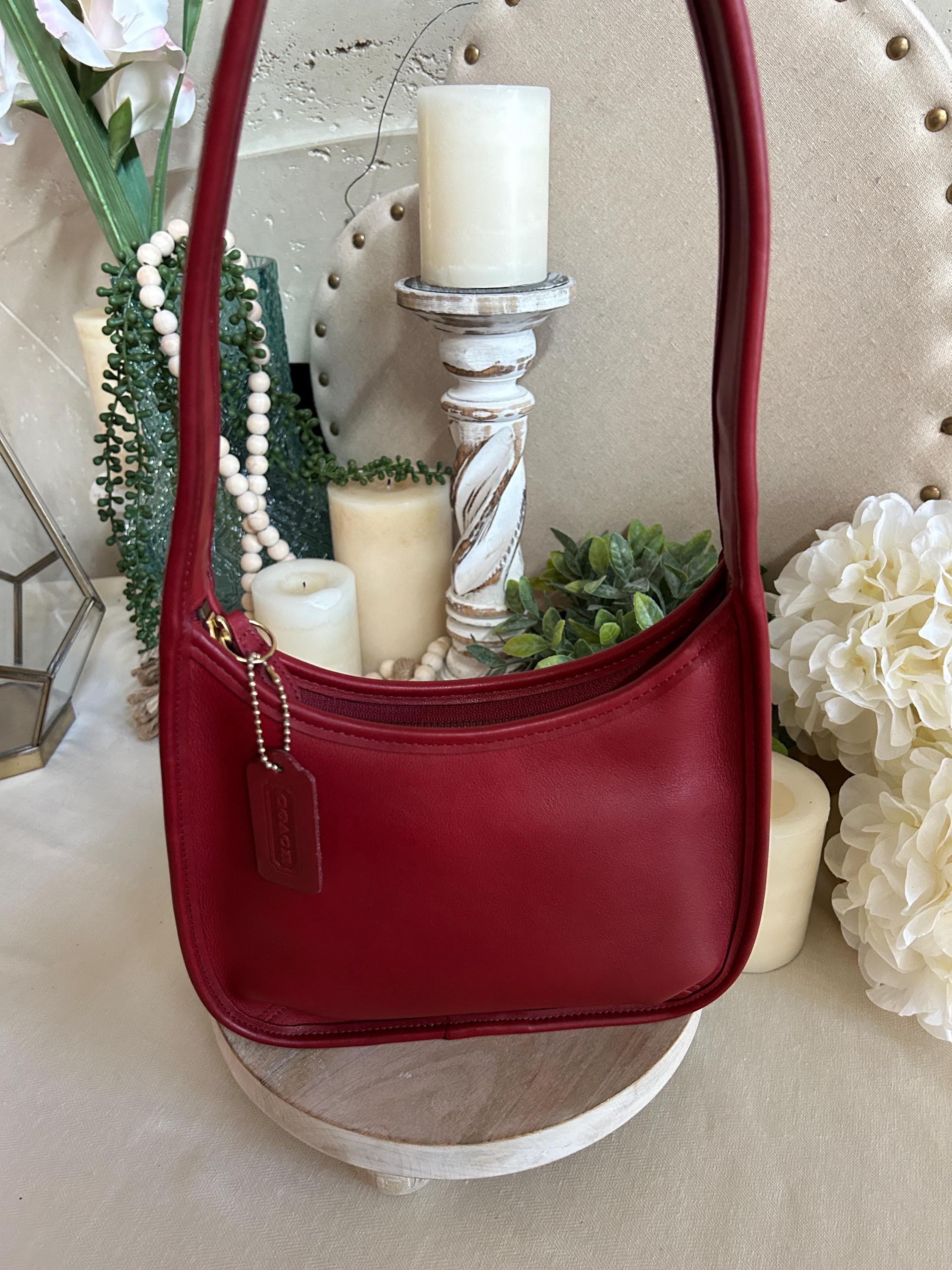 バッグ old coach ergo pocket shoulder bag red Vintage Coach Ergo Zip Hobo Shoulder Bag Purse 9025 Red