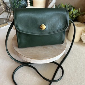 バッグ Vintage Coach Chrystie Bag Green Leather Vintage バッグ Vintage Coach Chrystie Bag Green Leather Vintage