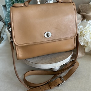 Costa Rica Vintage Coach Camel - Nickel Court Bag Crossbody Top Handle 9870