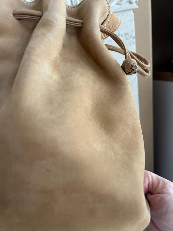 Vintage Coach Sonoma Drawstring Nubuc Bucket Bag 4931 Sand Golden