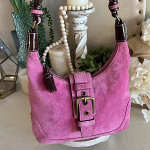 Y2K Vintage Coach Deep Pink Soho Hobo Hampton Shoulder Bag 7471