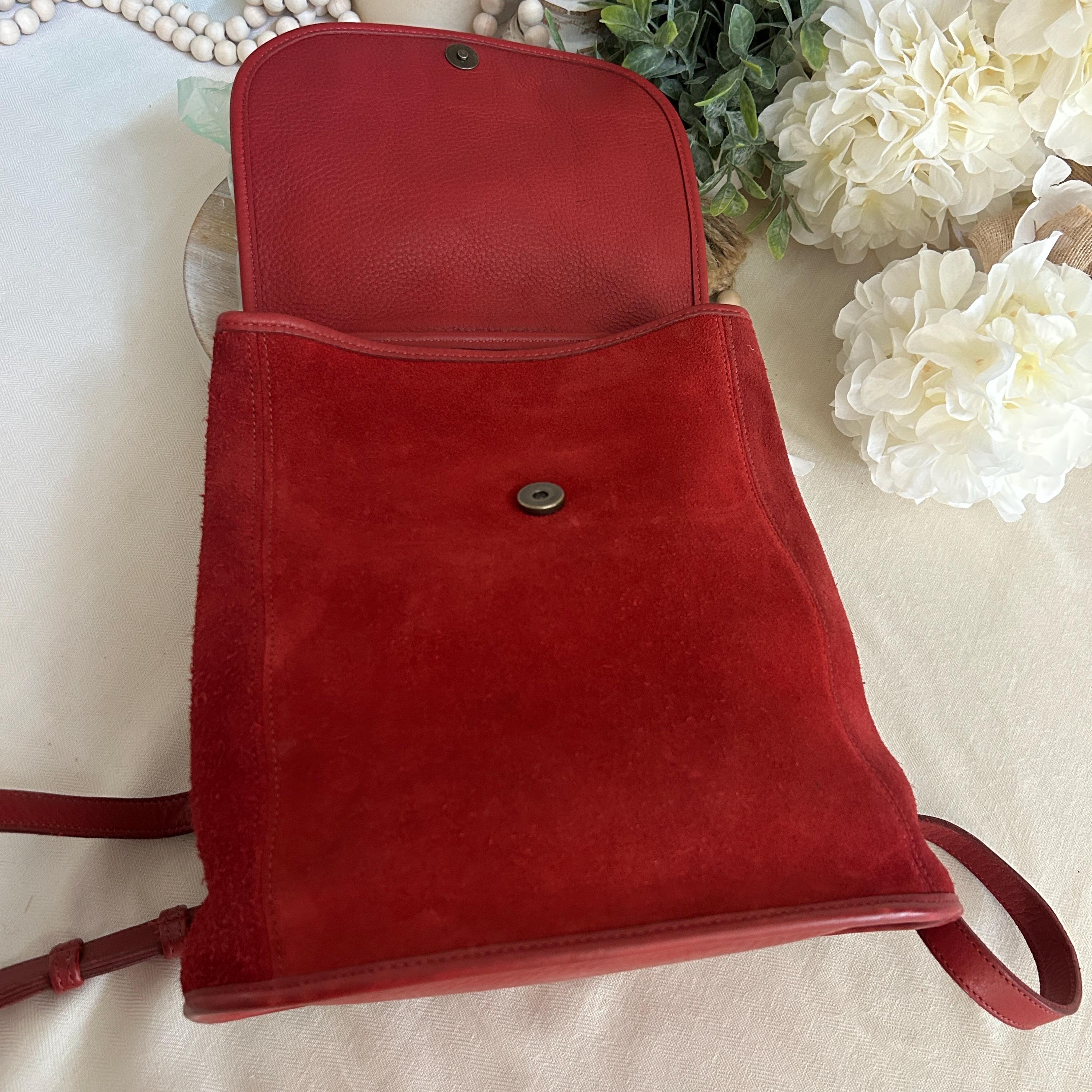 Vintage Coach Berkeley Convertible Backpack 9016 Suede Red - Etsy