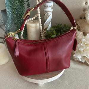 美品◆coach◆2wayバッグ Vintage Coach Red Mini Demi Hobo Shoulder Bag 9596 - Etsy