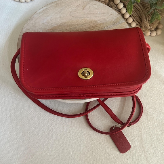 Vintage Coach Red Dinky Bag 9375 Crossbody Bag - Etsy