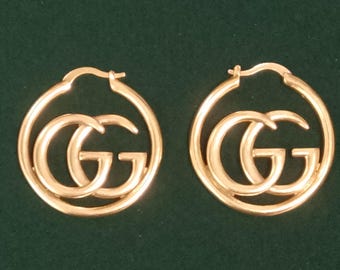 Винтажные большие африканские серьги-кольца GG 30 мм (1,15 дюйма)