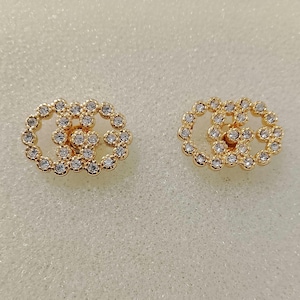 Pendientes vintage pequeños con GG de 17 mm