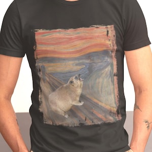 -shirt Hyrax Scream Parodie Meme | T-shirt Wawa Viral Hyrax | Cadeau unique d'art animalier | Amoureux des hyrax d'Awawa