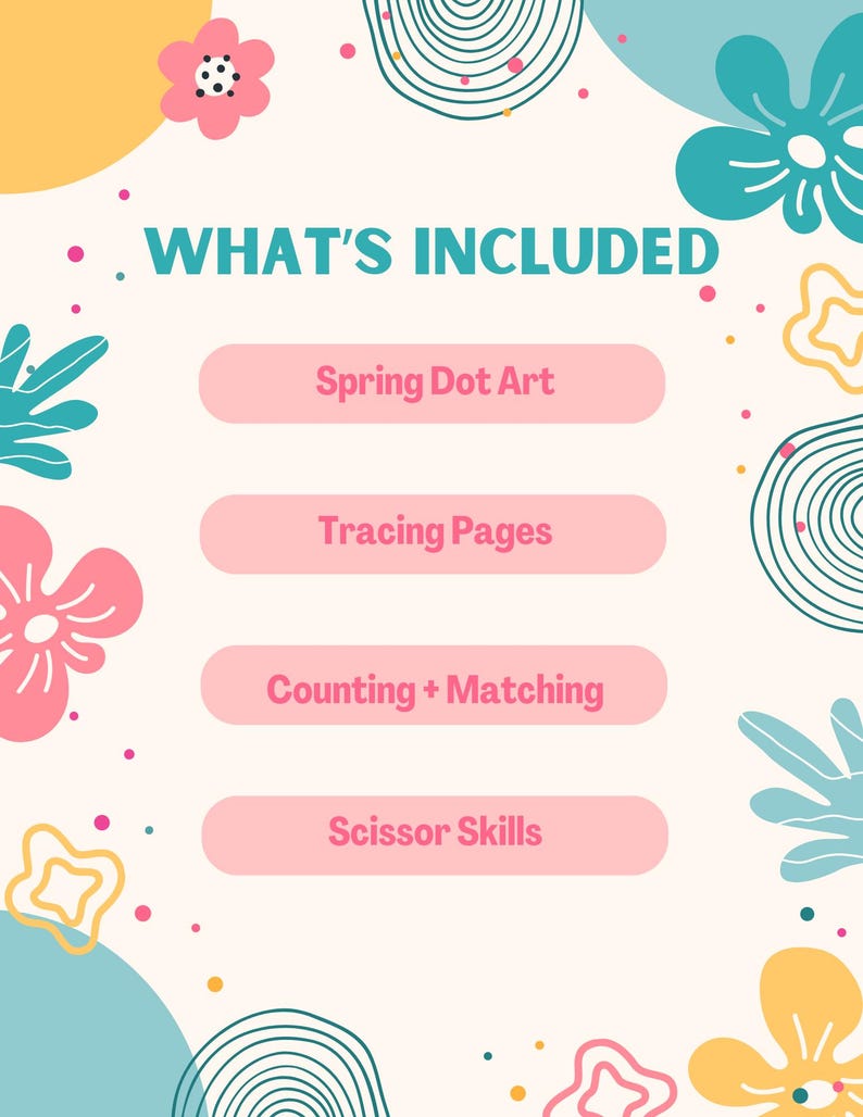 Spring Toddler Activity Bundle | Printable Preschool Worksheets | Busy ...