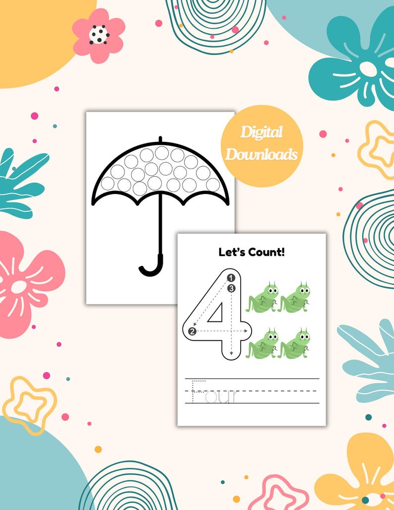 Spring Toddler Activity Bundle | Printable Preschool Worksheets | Busy ...
