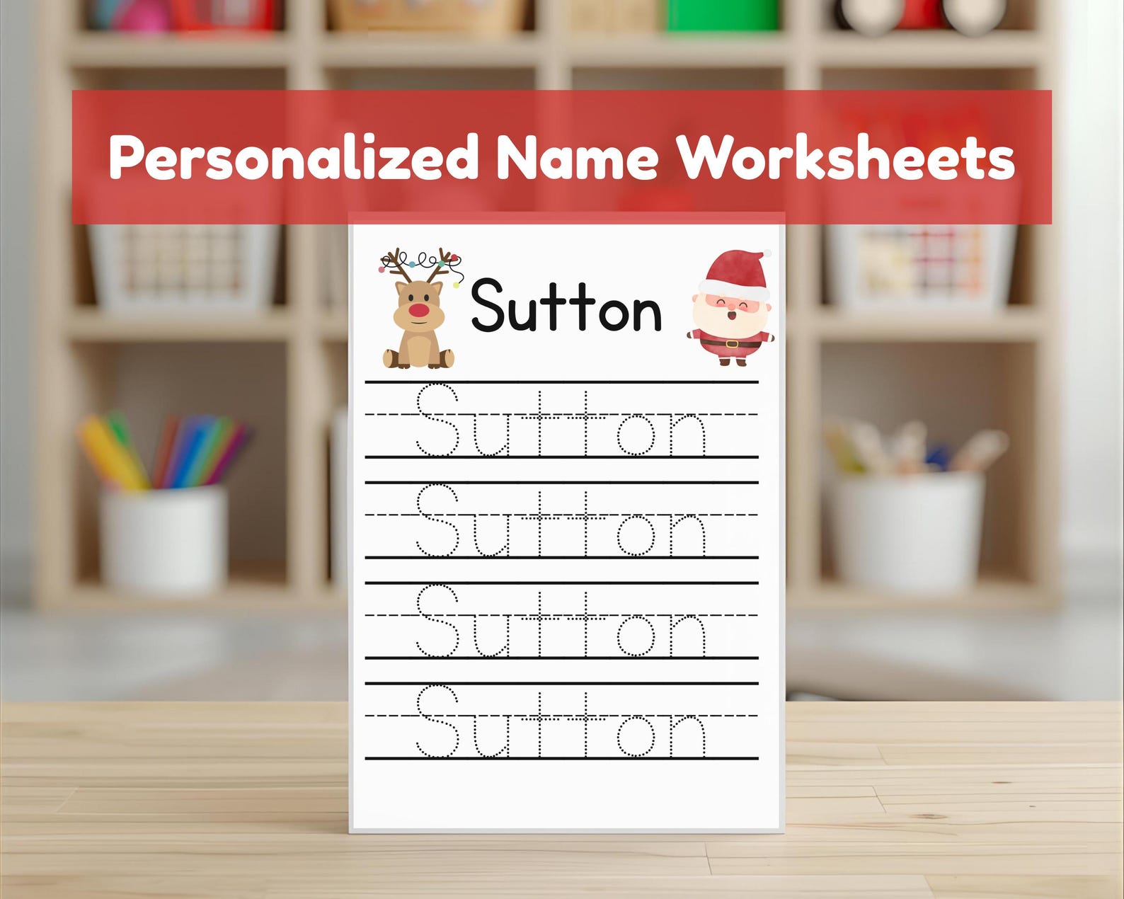 Custom Christmas Name Tracing Bundle Handwriting Practice Personalized ...