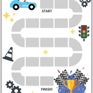 Race Car Reward Chart Routine Chart Potty Training Chart Printable Kid Chore Chart Learning Racing Sticker Chore Chart