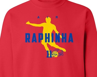 Barcelona Soccer Star Player - Air Raphinha #11 Football Inspired Red Edition Unisex and Toddler T-Shirt, Long Sleeve and Sweatshirts