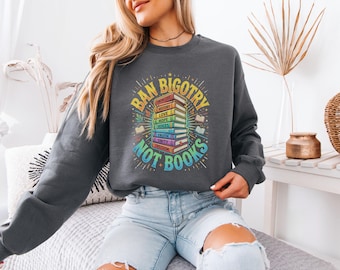 Ban Bigotry Not Books Read Is Power Graphic Tee, Students Protest Against Book Censorship Design, USA Banning Books Protests Unisex T-Shirt