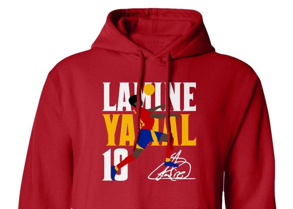 Yamal Spain Football Star - Yamal #19 in Action Signature Edition Unisex T-Shirt, Long Sleeve and Sweatshirt Football Soccer Collection