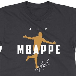 Mbappe Welcome to Madrid - Air Mbappe Signature Football Soccer Design Black Edition Unisex T-Shirt, Long Sleeve and Sweatshirt Collection