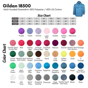 a color chart for the gillan 1800