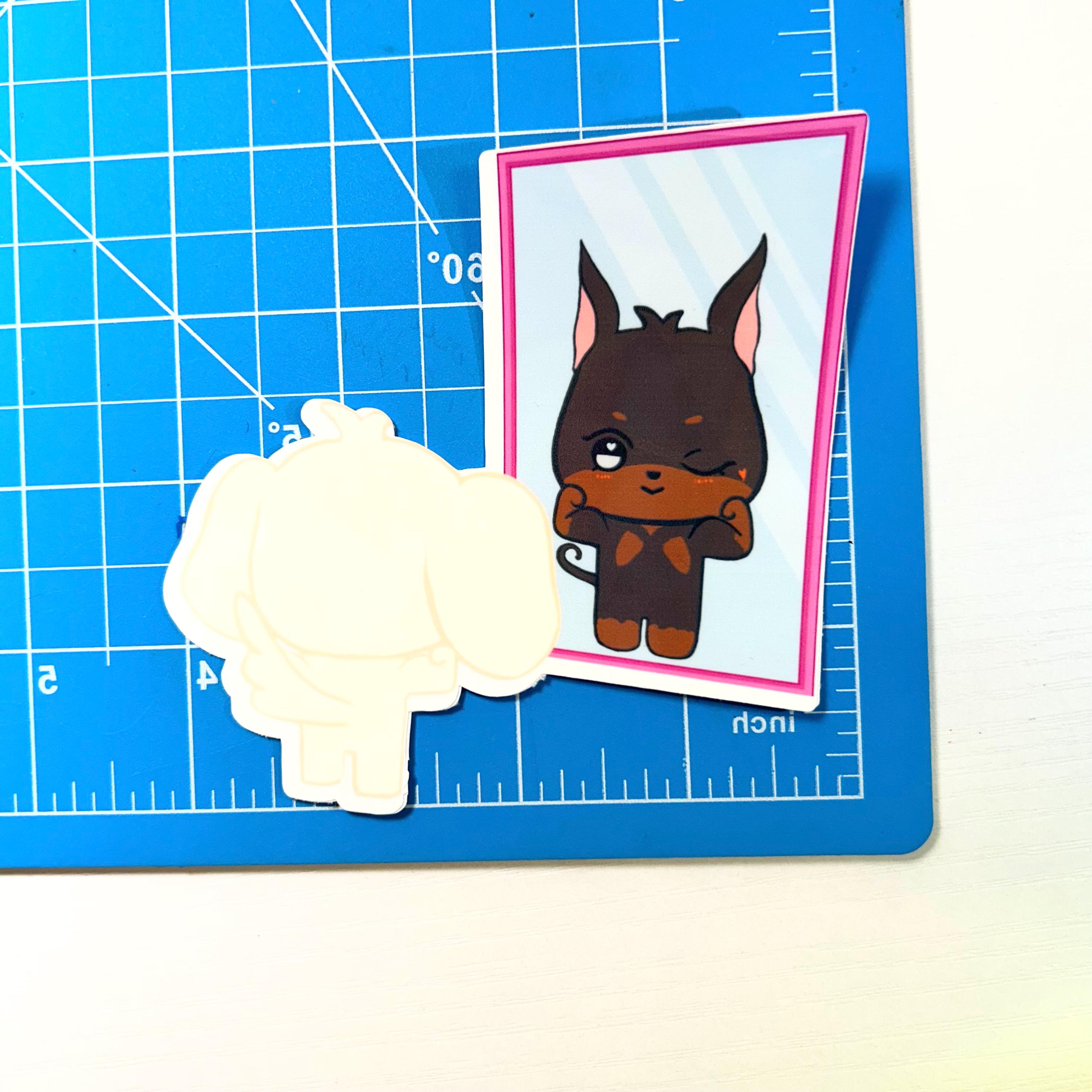 Ateez Aniteez Hetmongi Doberman Sticker- Cute Kpop Vinyl Sticker- Ateez ...