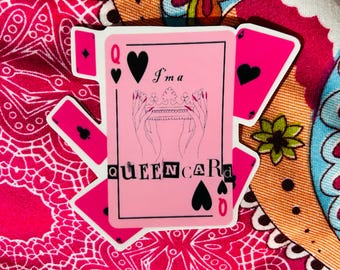 G-Idle Queencard Sticker: Pink Vinyl Kpop Decal - Waterproof