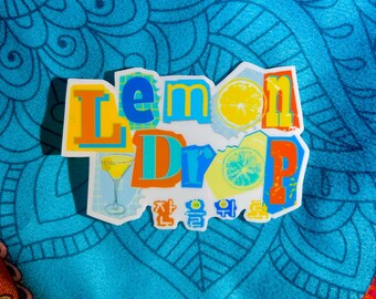 Ateez Lemon Drop Sticker: Waterproof Kpop Vinyl Decal
