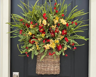 Fall Turkey Feather Door Hanger Basket – FarmHouse Florals