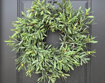 Everyday Wreath, Olive Branch Wreath, Olive Branch Door Decor