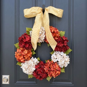 Fall Hydrangea Wreath, Etsy Autumn Wreaths for Front Door
