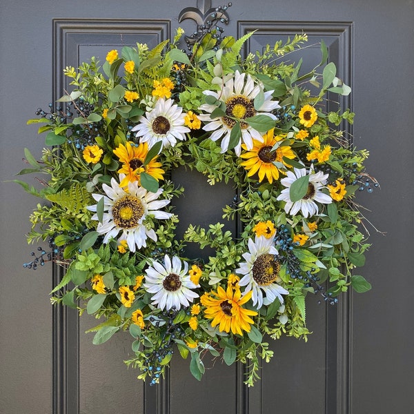 Sunflower Door Wreath - Etsy